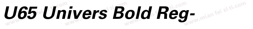 U65 Univers Bold Reg字体转换